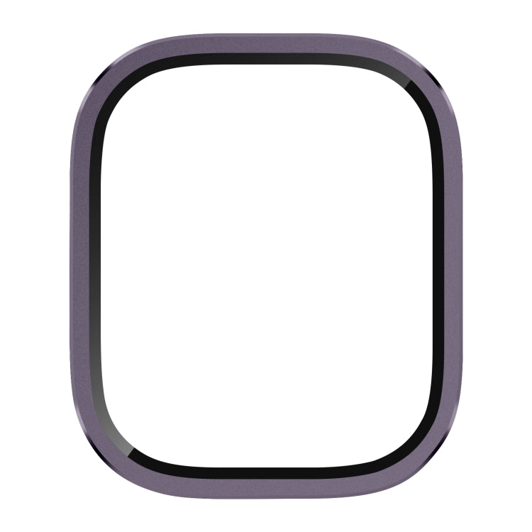 For Apple Watch Ultra 49mm Aluminum Alloy Frame Integrated Tempered Film(Purple) by buy2fix