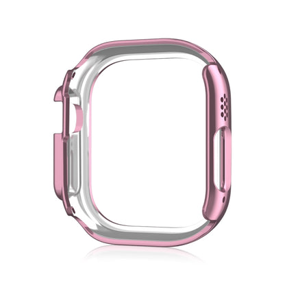 For Apple Watch Ultra 2 / Ultra 49mm Double Row Diamond Hollow PC Watch Case(Pink) by buy2fix