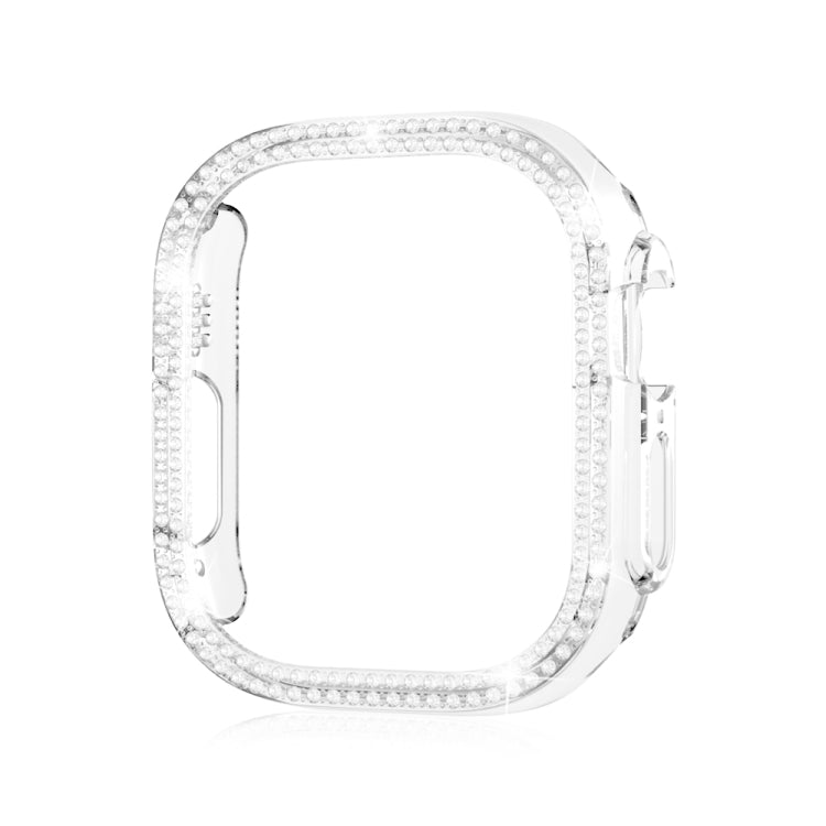For Apple Watch Ultra 2 / Ultra 49mm Double Row Diamond Hollow PC Watch Case(Transparent) by buy2fix