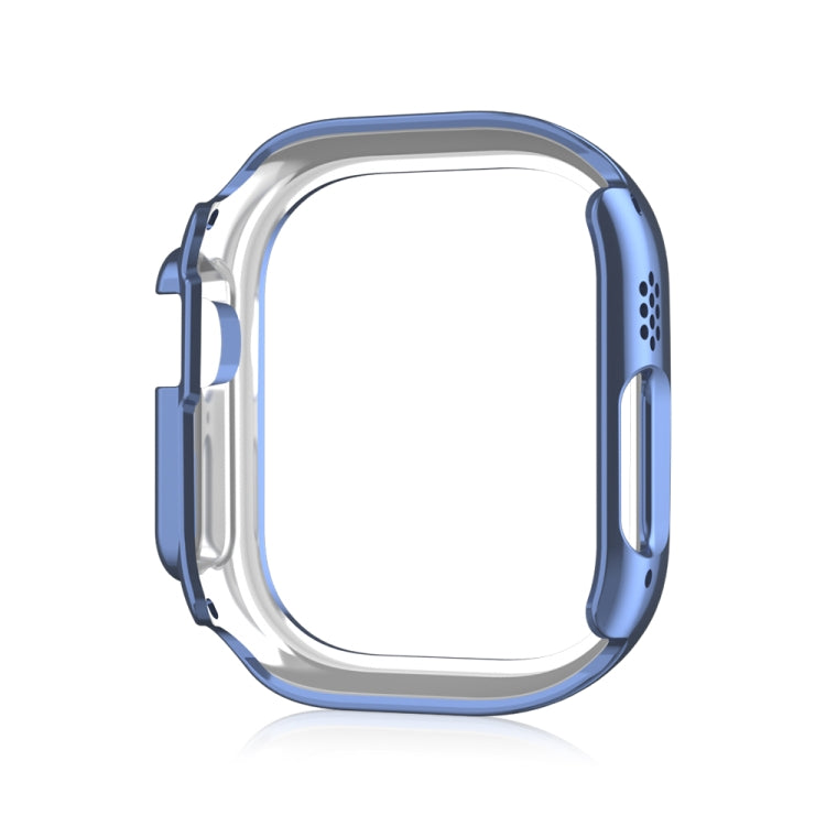 For Apple Watch Ultra 2 / Ultra 49mm Double Row Diamond Hollow PC Watch Case(Blue) by buy2fix