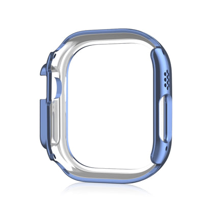 For Apple Watch Ultra 2 / Ultra 49mm Double Row Diamond Hollow PC Watch Case(Blue) by buy2fix