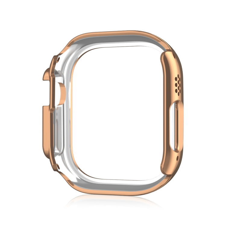 For Apple Watch Ultra 2 / Ultra 49mm Double Row Diamond Hollow PC Watch Case(Rose Gold) by buy2fix
