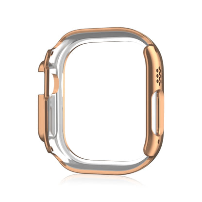 For Apple Watch Ultra 2 / Ultra 49mm Double Row Diamond Hollow PC Watch Case(Rose Gold) by buy2fix