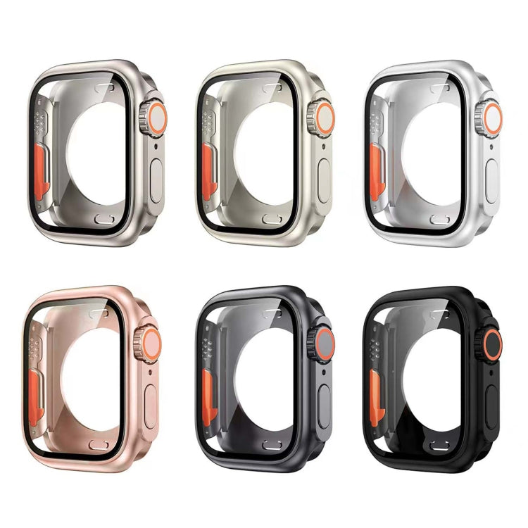 For Apple Watch Series 6 / 5 / 4 / SE 44mm Change to Ultra 49mm All-Inclusive Film Hybrid PC Watch Case(Original Black) by buy2fix