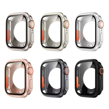 For Apple Watch Series 6 / 5 / 4 / SE 44mm Change to Ultra 49mm All-Inclusive Film Hybrid PC Watch Case(Black) by buy2fix