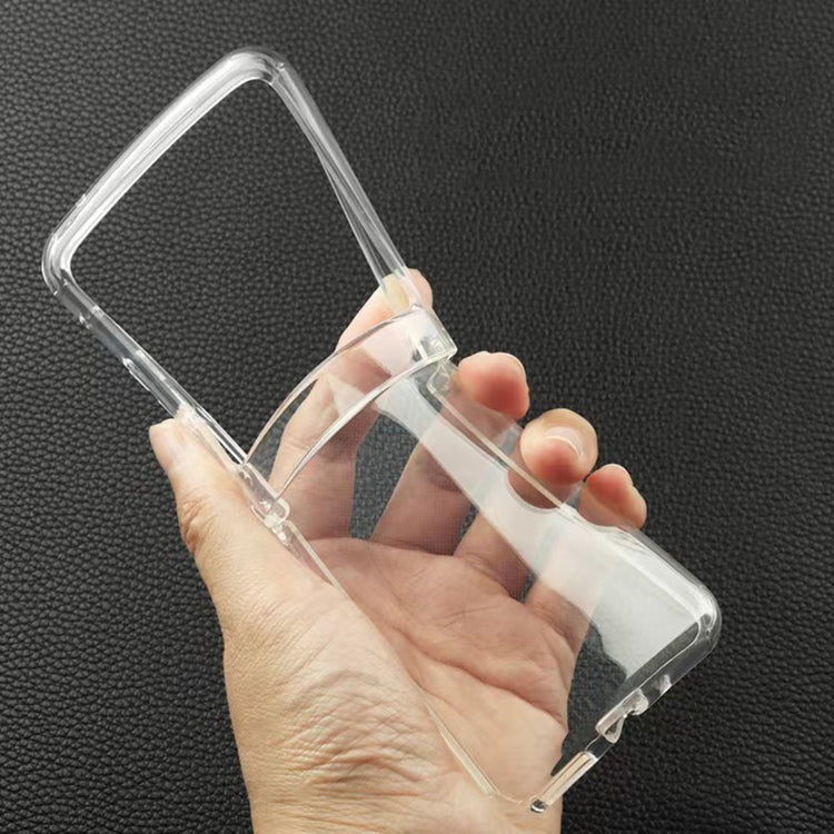 For Motorola Razr 40 Ultra Transparent TPU Hinge Shockproof Protective Phone Case by buy2fix