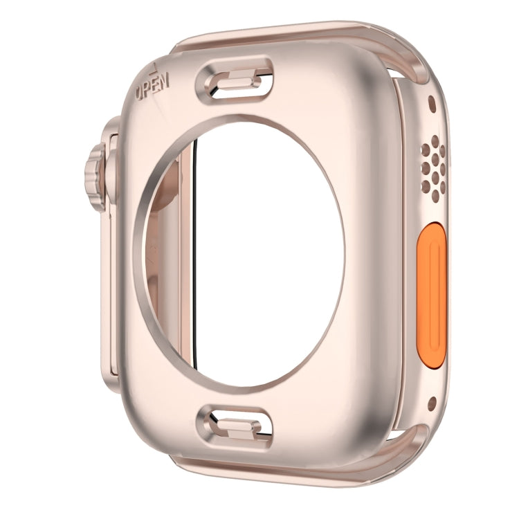 For Apple Watch Series 9 / 8 / 7 41mm Change to Ultra 49mm Waterproof All-Inclusive Film Hybrid PC Watch Case(Rose Gold) by buy2fix