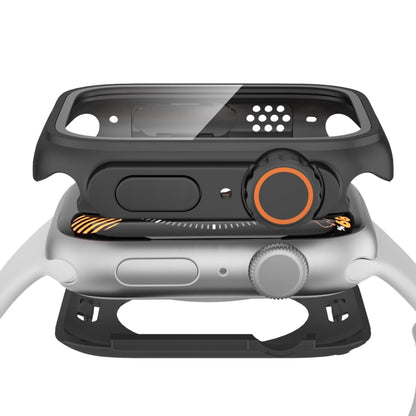 For Apple Watch Series 9 / 8 / 7 41mm Change to Ultra 49mm Waterproof All-Inclusive Film Hybrid PC Watch Case(Black) by buy2fix