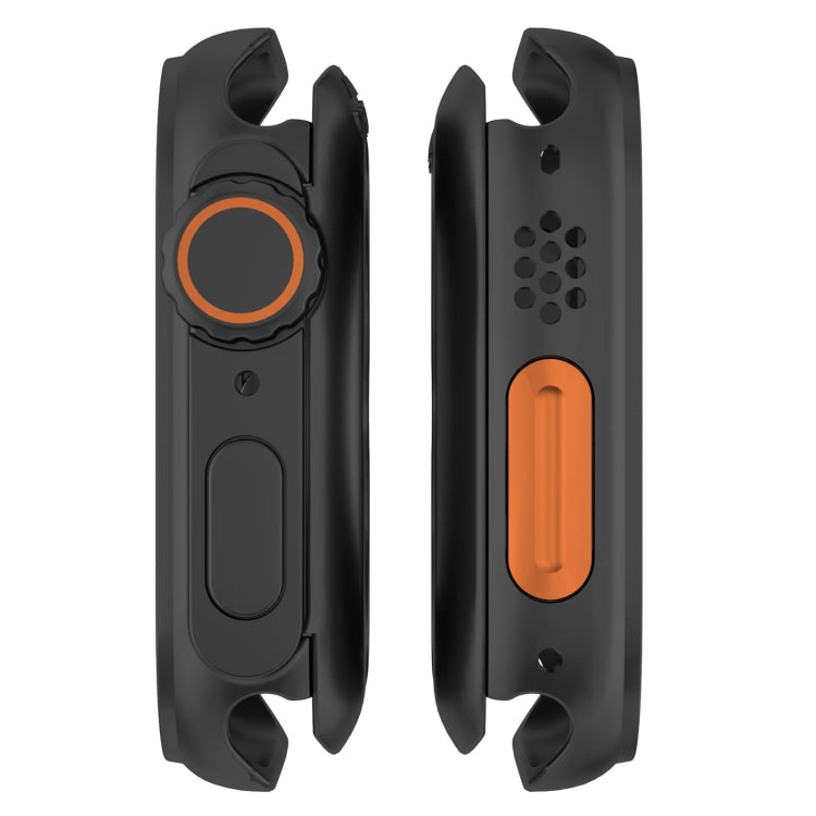 For Apple Watch Series 9 / 8 / 7 45mm Change to Ultra 49mm Waterproof All-Inclusive Film Hybrid PC Watch Case(Black) by buy2fix