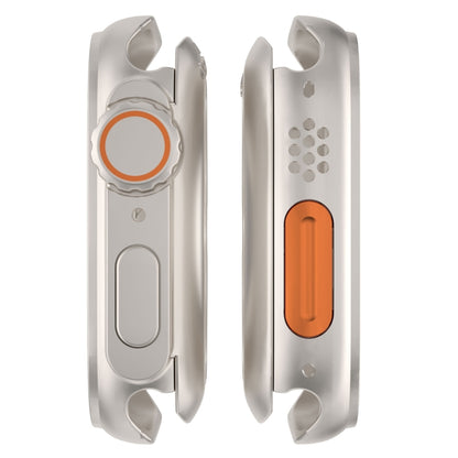 For Apple Watch Series 9 / 8 / 7 45mm Change to Ultra 49mm Waterproof All-Inclusive Film Hybrid PC Watch Case(Starlight Silver) by buy2fix