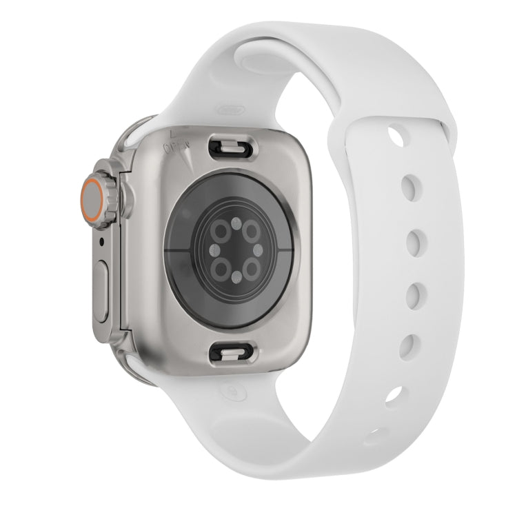 For Apple Watch Series 6 / 5 / 4 / SE 40mm Change to Ultra 49mm Waterproof All-Inclusive Film Hybrid PC Watch Case(Titanium Gold) by buy2fix