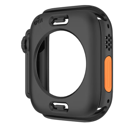 For Apple Watch Series 6 / 5 / 4 / SE 44mm Change to Ultra 49mm Waterproof All-Inclusive Film Hybrid PC Watch Case(Black) by buy2fix