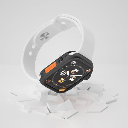 For Apple Watch Series 6 / 5 / 4 / SE 44mm Change to Ultra 49mm Waterproof All-Inclusive Film Hybrid PC Watch Case(Black) by buy2fix