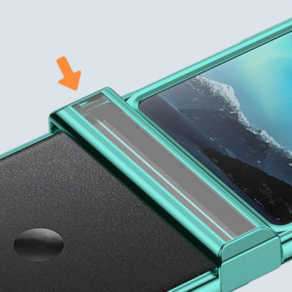 For Motorola Razr 40 Ultra Electroplated Three-piece Set Phone Case(Silver) by buy2fix