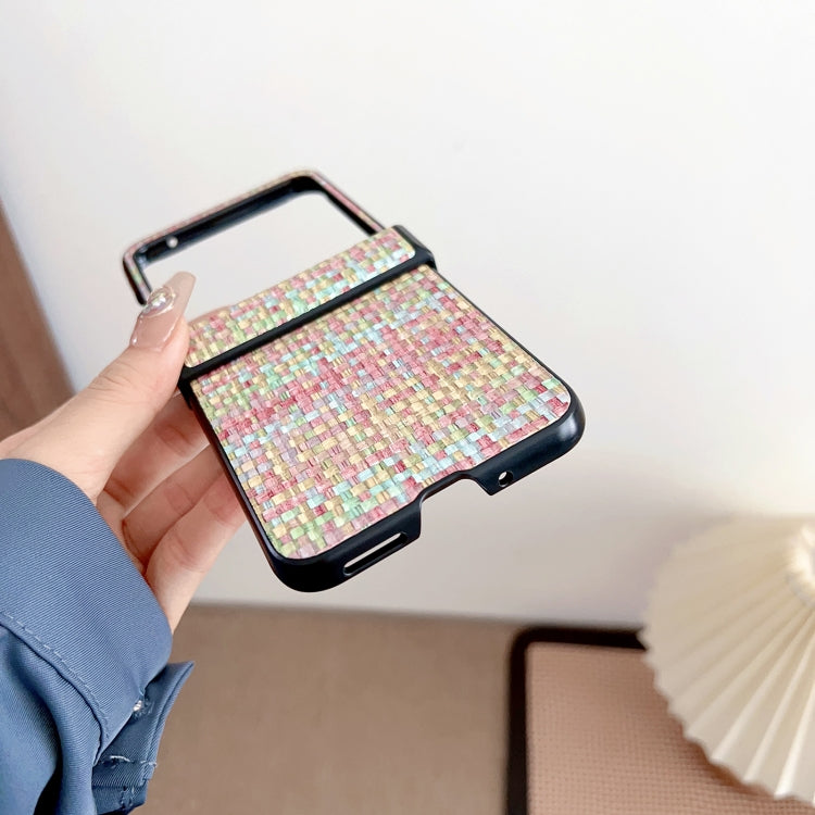 For Motorola Razr 50 Fantasy Weave Pattern Protective Phone Case(Pink) by buy2fix