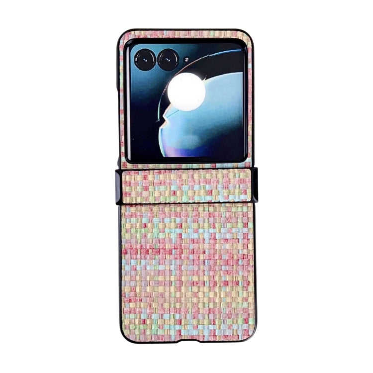 For Motorola Razr 50 Fantasy Weave Pattern Three-piece Set Protective Phone Case(Colors) - Motorola Cases by buy2fix | Online Shopping UK | buy2fix