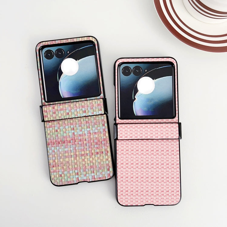 For Motorola Razr 50 Fantasy Weave Pattern Three-piece Set Protective Phone Case(Colors) - Motorola Cases by buy2fix | Online Shopping UK | buy2fix