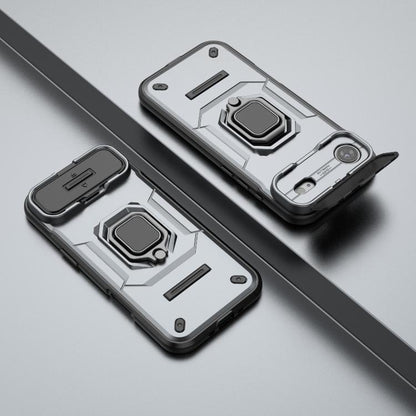 For iPhone Air Sliding Camshield TPU + PC Shockproof Phone Case with Holder(Grey) - iPhone Air Cases by buy2fix | Online Shopping UK | buy2fix