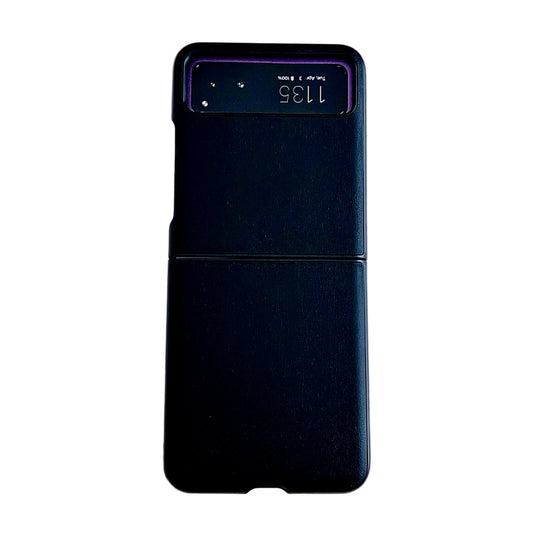 For Motorola Razr 40 Solid Color Leather Texture Phone Case(Black) by buy2fix