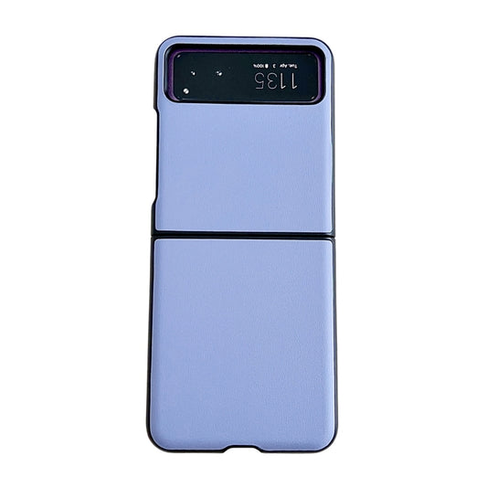 For Motorola Razr 40 Solid Color Leather Texture Phone Case(Blue) by buy2fix