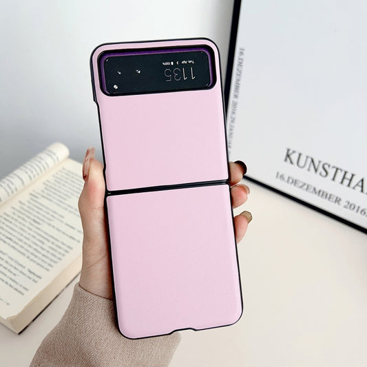 For Motorola Razr 40 Solid Color Leather Texture Phone Case(Pink) by buy2fix