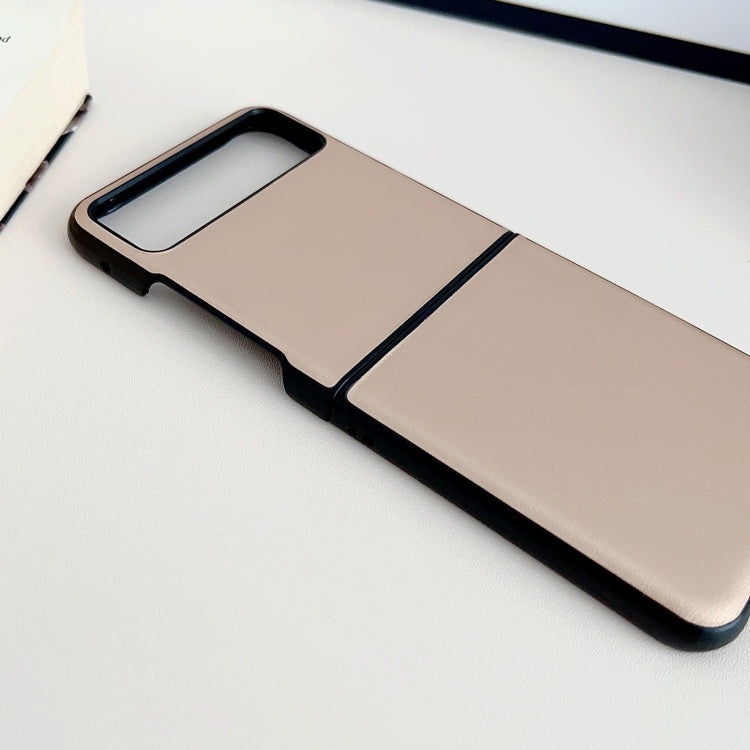 For Motorola Razr 40 Solid Color Leather Texture Phone Case(Pink) by buy2fix