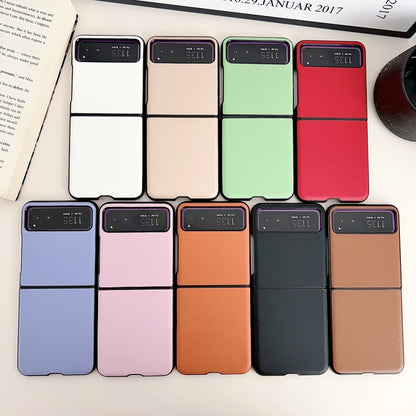 For Motorola Razr 40 Solid Color Leather Texture Phone Case(Pink) by buy2fix