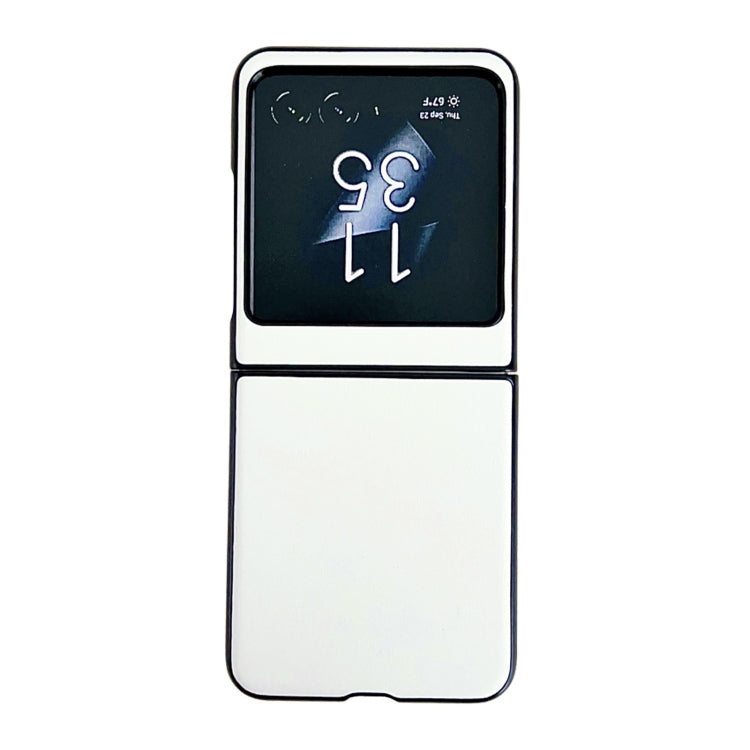 For Motorola Razr 40 Ultra Solid Color Leather Texture Phone Case(White) by buy2fix