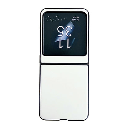 For Motorola Razr 40 Ultra Solid Color Leather Texture Phone Case(White) by buy2fix