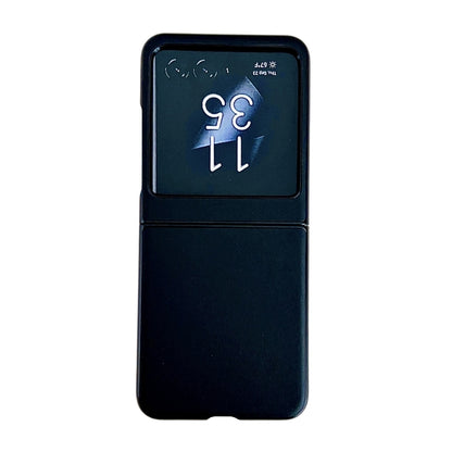 For Motorola Razr 40 Ultra Solid Color Leather Texture Phone Case(Black) by buy2fix