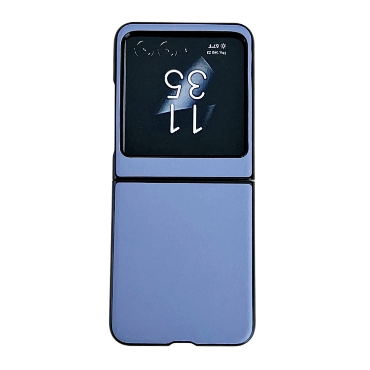 For Motorola Razr 40 Ultra Solid Color Leather Texture Phone Case(Blue) by buy2fix