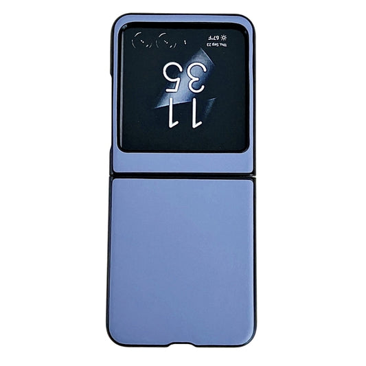 For Motorola Razr 50 Solid Color Leather Texture Phone Case(Blue) by buy2fix