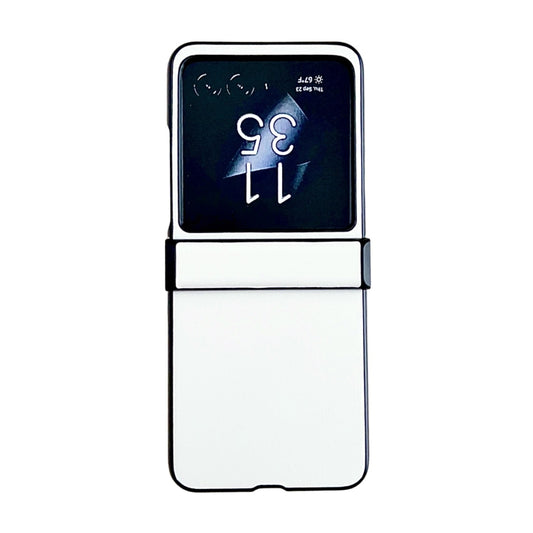 For Motorola Razr 40 Ultra Solid Color Leather Texture Three-stage Phone Case(White) by buy2fix