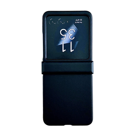 For Motorola Razr 40 Ultra Solid Color Leather Texture Three-stage Phone Case(Black) by buy2fix