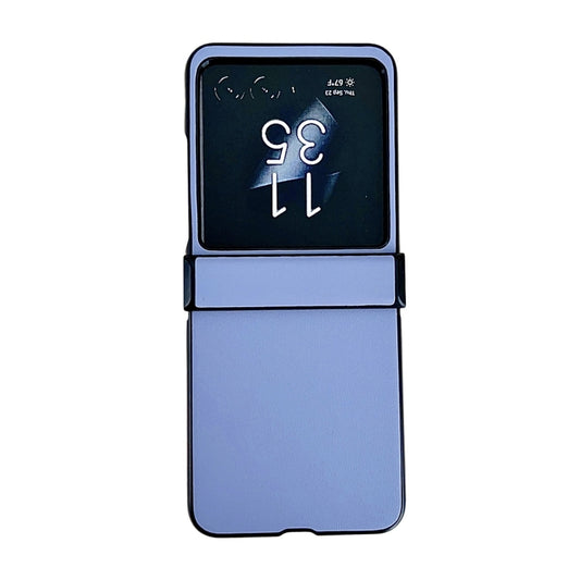 For Motorola Razr 40 Ultra Solid Color Leather Texture Three-stage Phone Case(Blue) by buy2fix