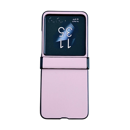 For Motorola Razr 40 Ultra Solid Color Leather Texture Three-stage Phone Case(Pink) by buy2fix