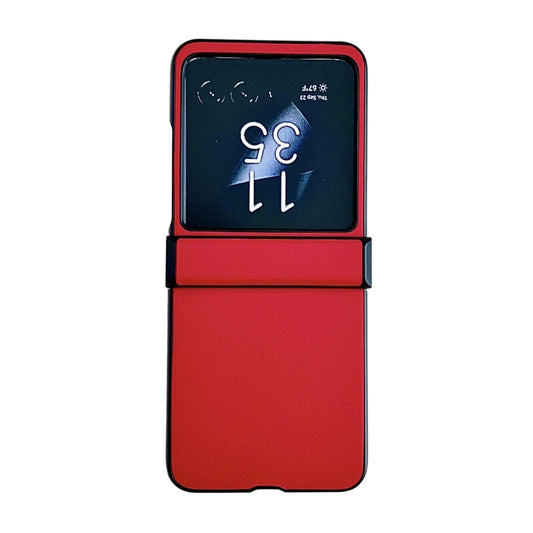 For Motorola Razr 40 Ultra Solid Color Leather Texture Three-stage Phone Case(Red) by buy2fix