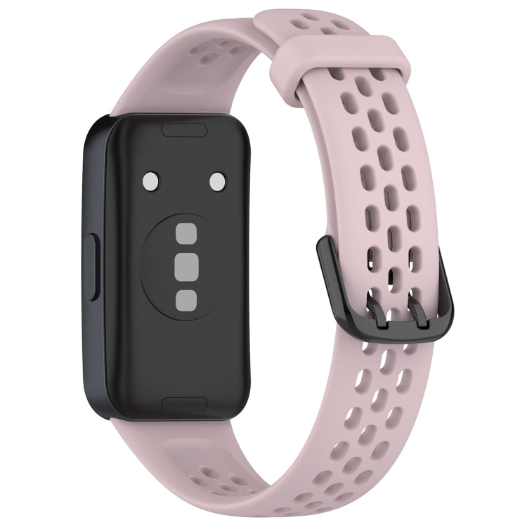 For Huawei Band 10 / 9 / 8 Solid Color Breathable Silicone Watch Band(Pink) by buy2fix