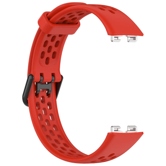For Huawei Band 10 / 9 / 8 Solid Color Breathable Silicone Watch Band(Red) by buy2fix