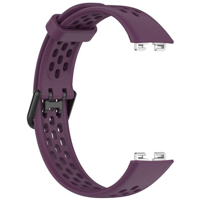 For Huawei Band 10 / 9 / 8 Solid Color Breathable Silicone Watch Band(Purple) by buy2fix