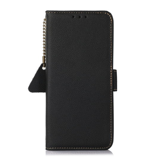 For Samsung Galaxy S24+ Side-Magnetic TJ Genuine Leather RFID Phone Case(Black) - Galaxy Phone Cases by buy2fix | Online Shopping UK | buy2fix