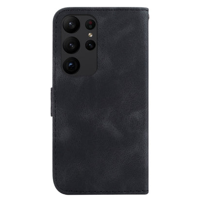 For Samsung Galaxy S23 Ultra 5G Seven-shaped Embossed Leather Phone Case(Black) - Galaxy S23 Ultra 5G Cases by buy2fix | Online Shopping UK | buy2fix