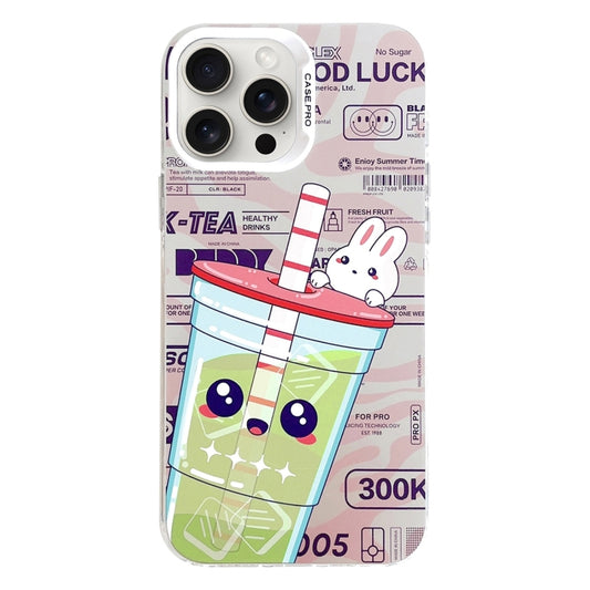 For iPhone 16 Pro Max Electroplated Silver Series PC Protective Phone Case(Green Milk Tea) by buy2fix