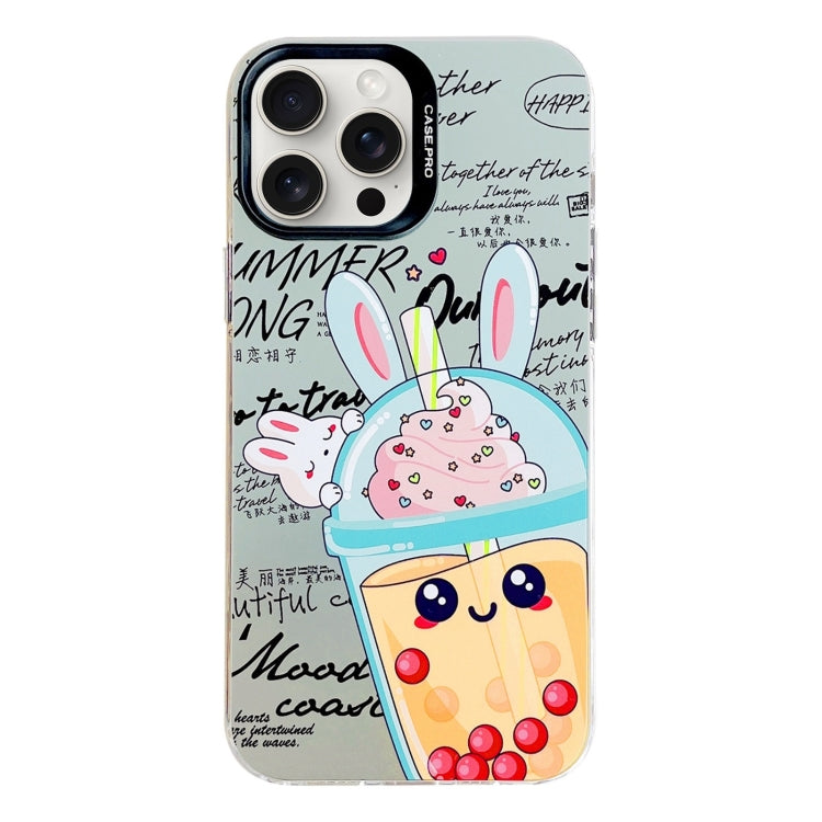 For iPhone 16 Pro Electroplated Silver Series PC Protective Phone Case(Yellow Milk Tea) by buy2fix