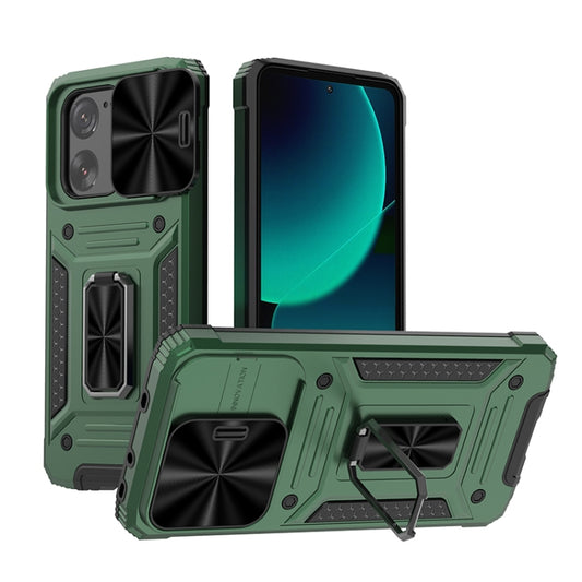 For Xiaomi Redmi K60 Ultra Camshield Robot TPU Hybrid PC Phone Case(Green) - Xiaomi Cases by buy2fix | Online Shopping UK | buy2fix