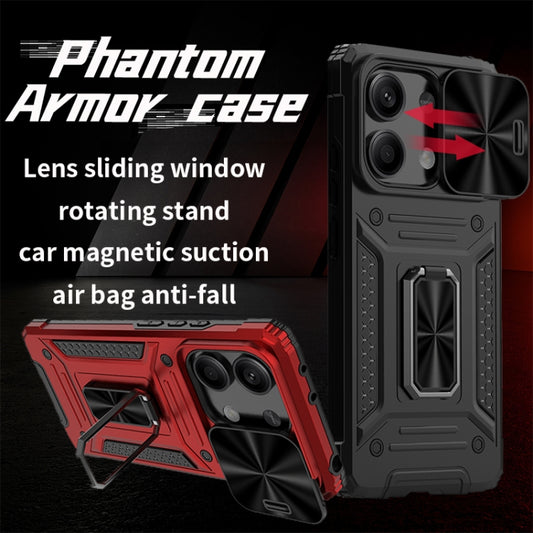 For Xiaomi Redmi Note 13 5G Camshield Robot TPU Hybrid PC Phone Case(Blue) - Xiaomi Cases by buy2fix | Online Shopping UK | buy2fix