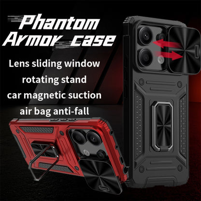 For Xiaomi Redmi Note 13 Pro 5G Camshield Robot TPU Hybrid PC Phone Case(Green) - Xiaomi Cases by buy2fix | Online Shopping UK | buy2fix