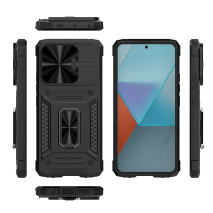 For Xiaomi Redmi Note 13 Pro 5G Camshield Robot TPU Hybrid PC Phone Case(Green) - Xiaomi Cases by buy2fix | Online Shopping UK | buy2fix