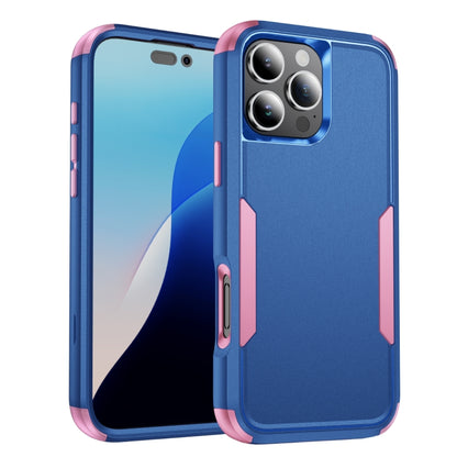 For iPhone 16 Pro Max Commuter Shockproof TPU + PC Phone Case(Royal Blue+Pink) by buy2fix