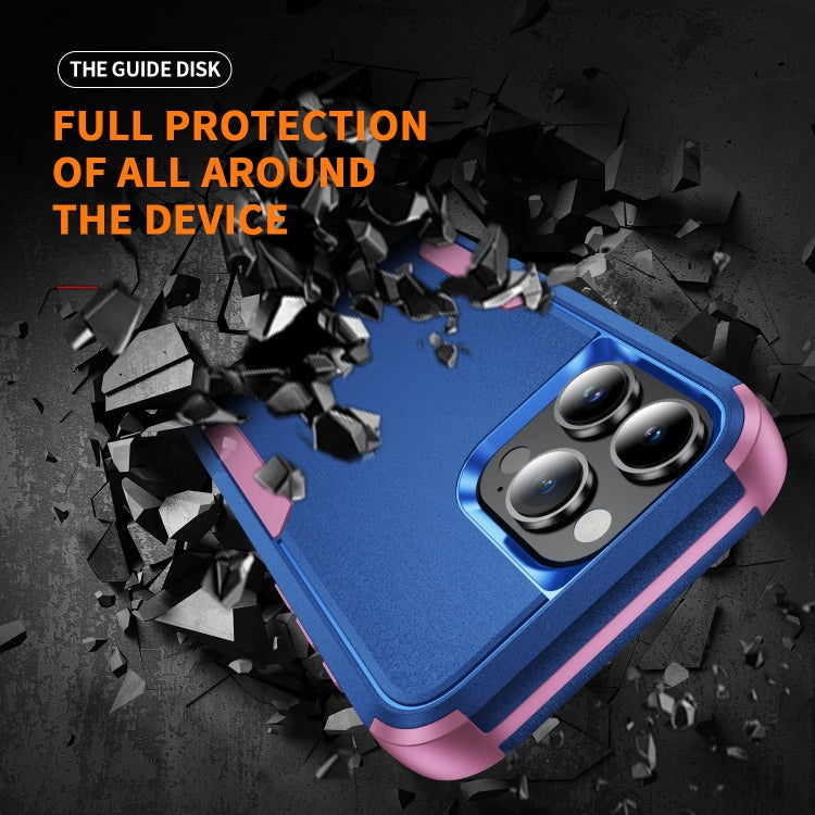 For iPhone 16 Pro Max Commuter Shockproof TPU + PC Phone Case(Royal Blue+Pink) by buy2fix